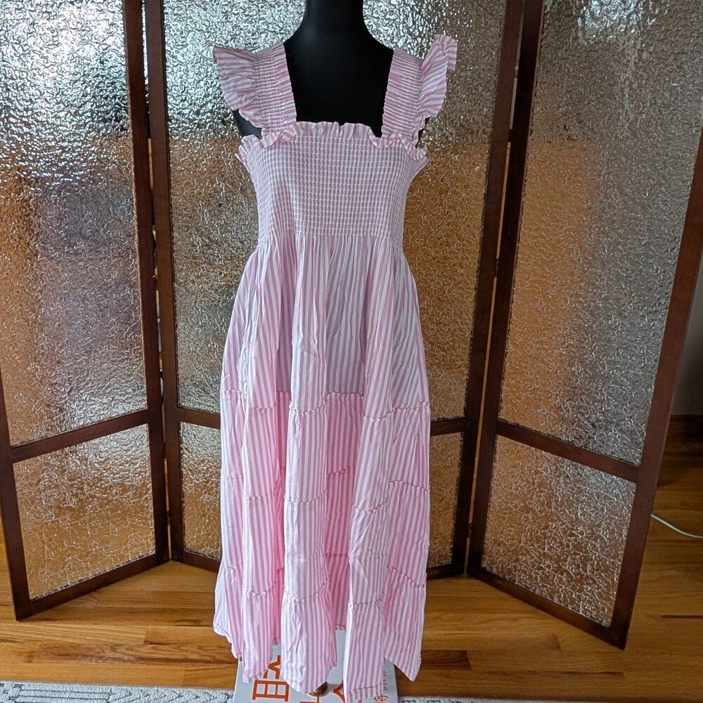 Like New | Hill House Ellie Nap Dress Bubblegum Stripe X-LARGE - Picture 2 of 6